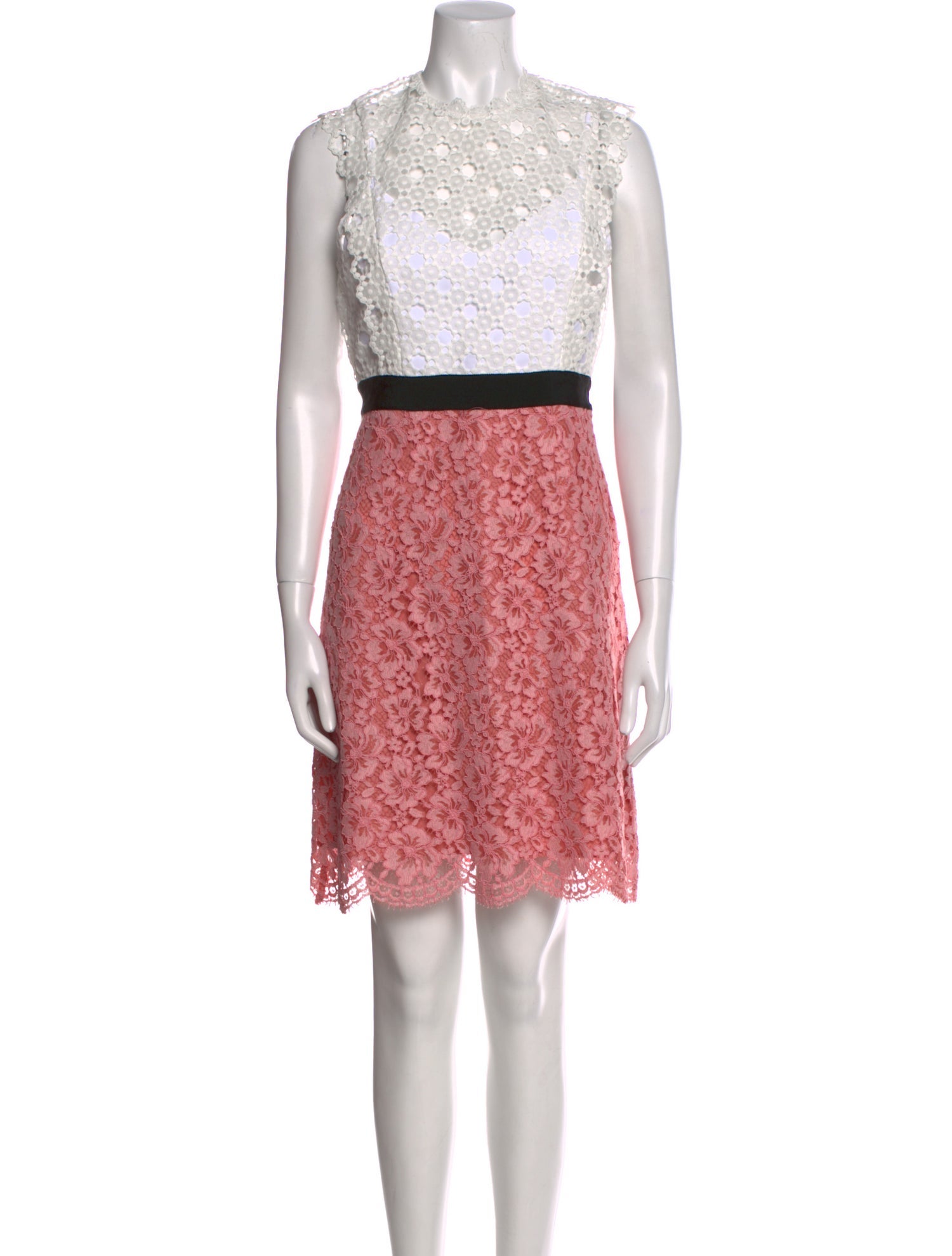 Sandro Lace Pattern Knee-Length Dress