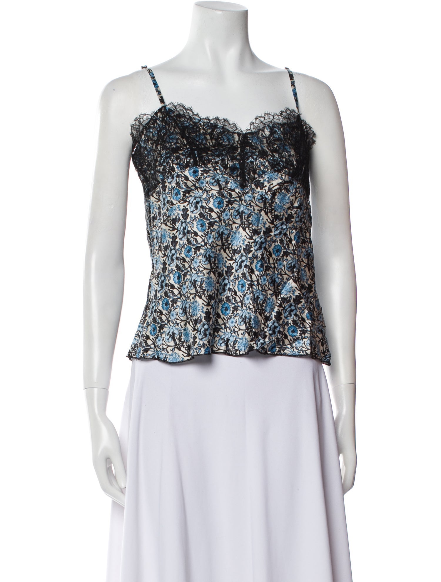 Sandro Floral Print Square Neckline Crop Top w/ Tags