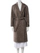 Sandro Virgin Wool Tweed Pattern Coat