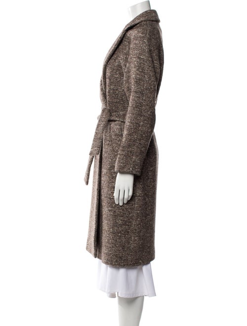 Sandro Virgin Wool Tweed Pattern Coat