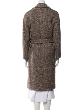 Sandro Virgin Wool Tweed Pattern Coat