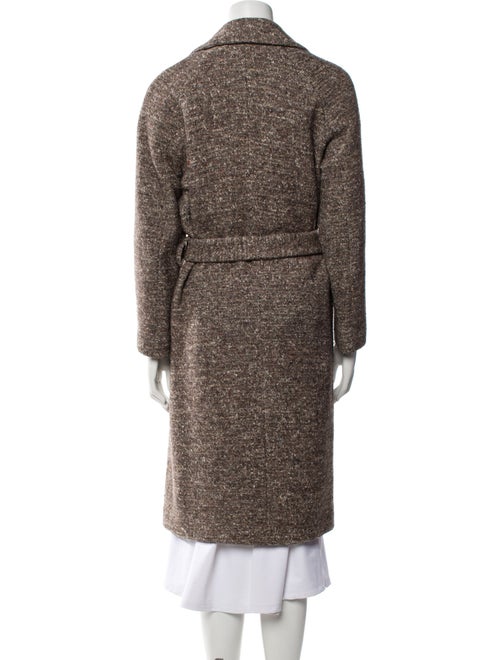 Sandro Virgin Wool Tweed Pattern Coat