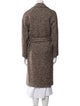 Sandro Virgin Wool Tweed Pattern Coat