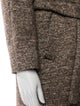 Sandro Virgin Wool Tweed Pattern Coat