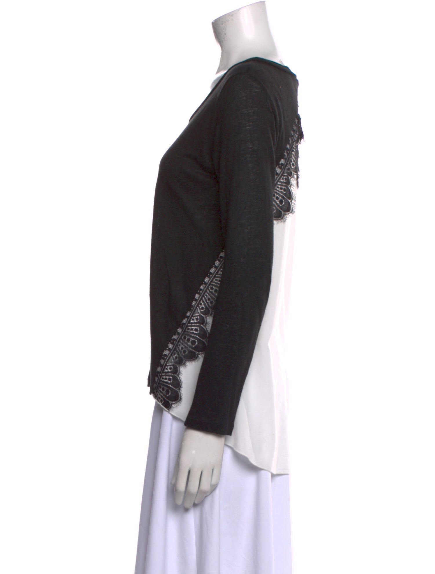 Sandro Linen Scoop Neck T-Shirt