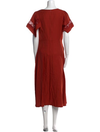 Sandro Linen Long Dress