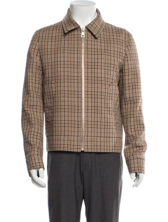 Sandro Plaid Print Peacoat