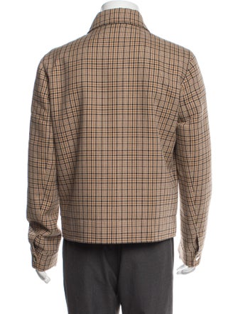 Sandro Plaid Print Peacoat