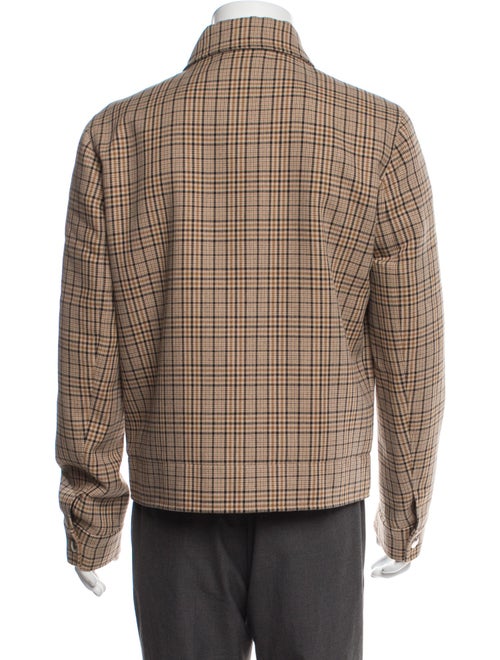 Sandro Plaid Print Peacoat