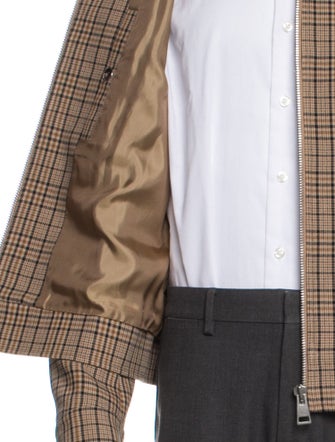 Sandro Plaid Print Peacoat