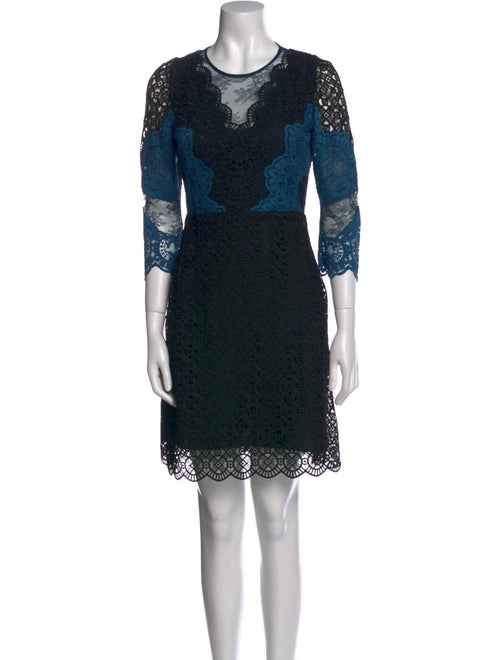 Sandro Lace Pattern Mini Dress