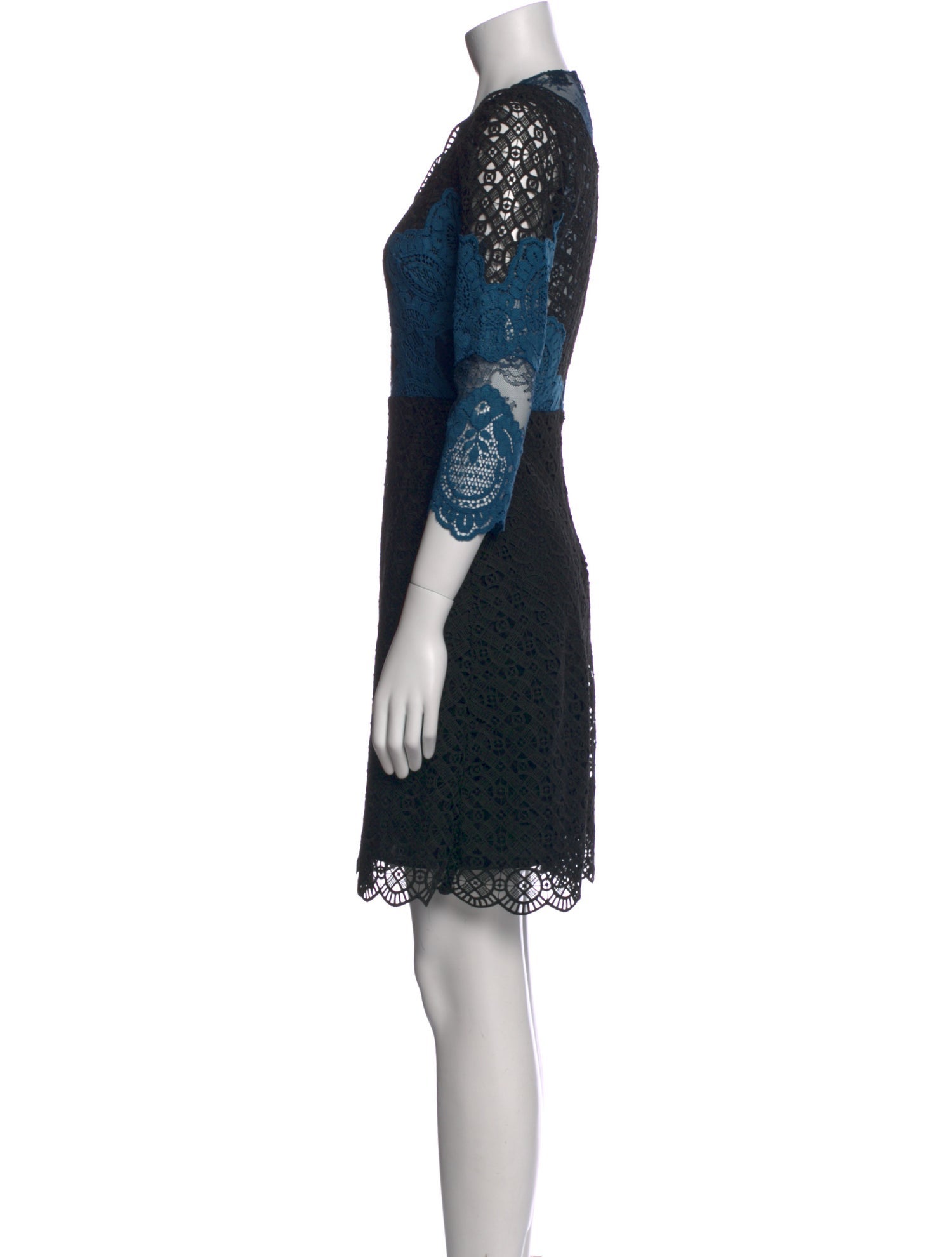 Sandro Lace Pattern Mini Dress