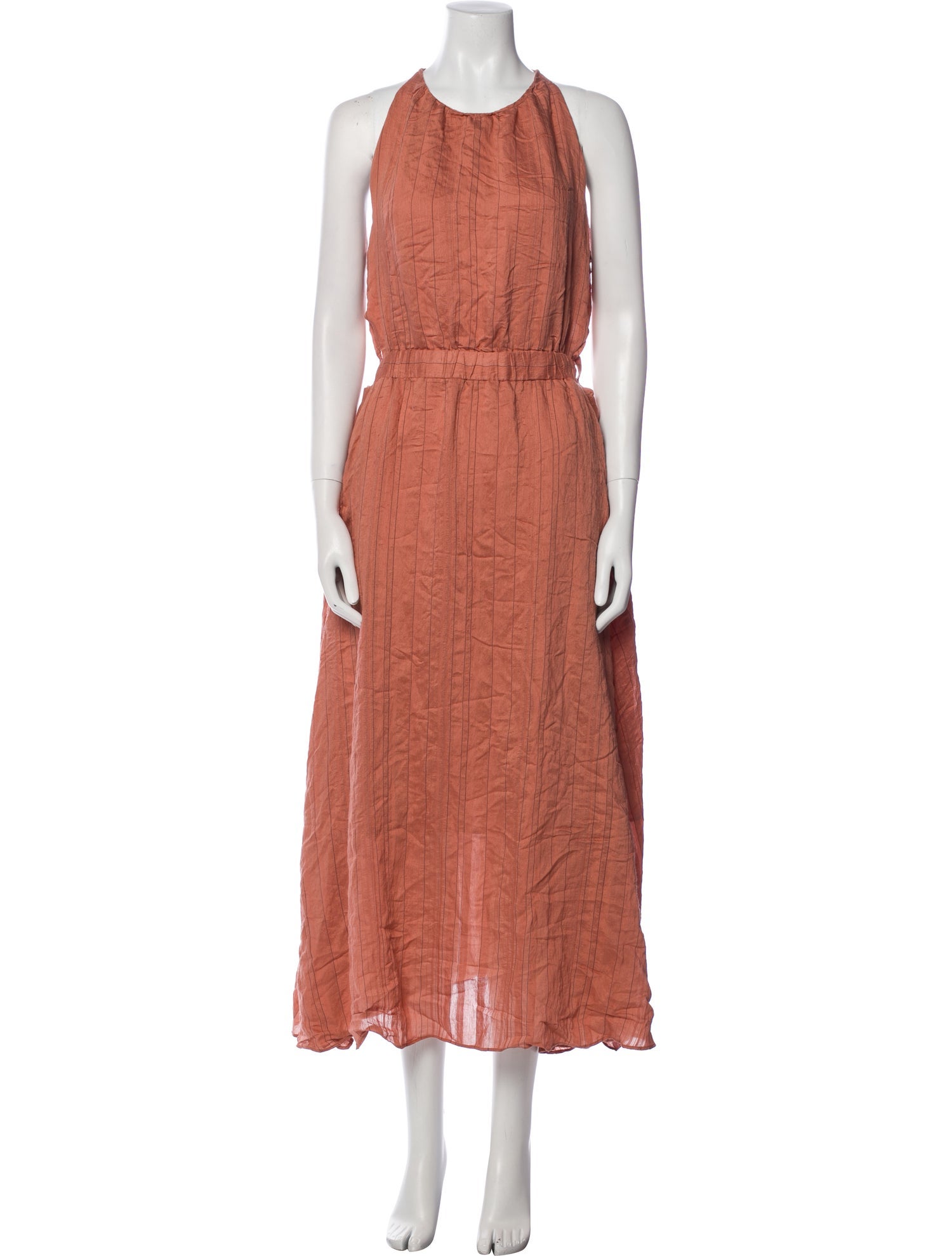 Sandro Crew Neck Long Dress