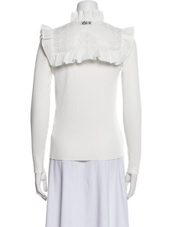 Sandro Mock Neck Long Sleeve Top