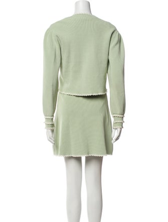 Sandro Printed Embroidered Accent Skirt Set