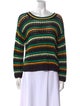 Sandro Striped Scoop Neck Sweater