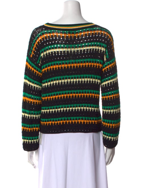 Sandro Striped Scoop Neck Sweater