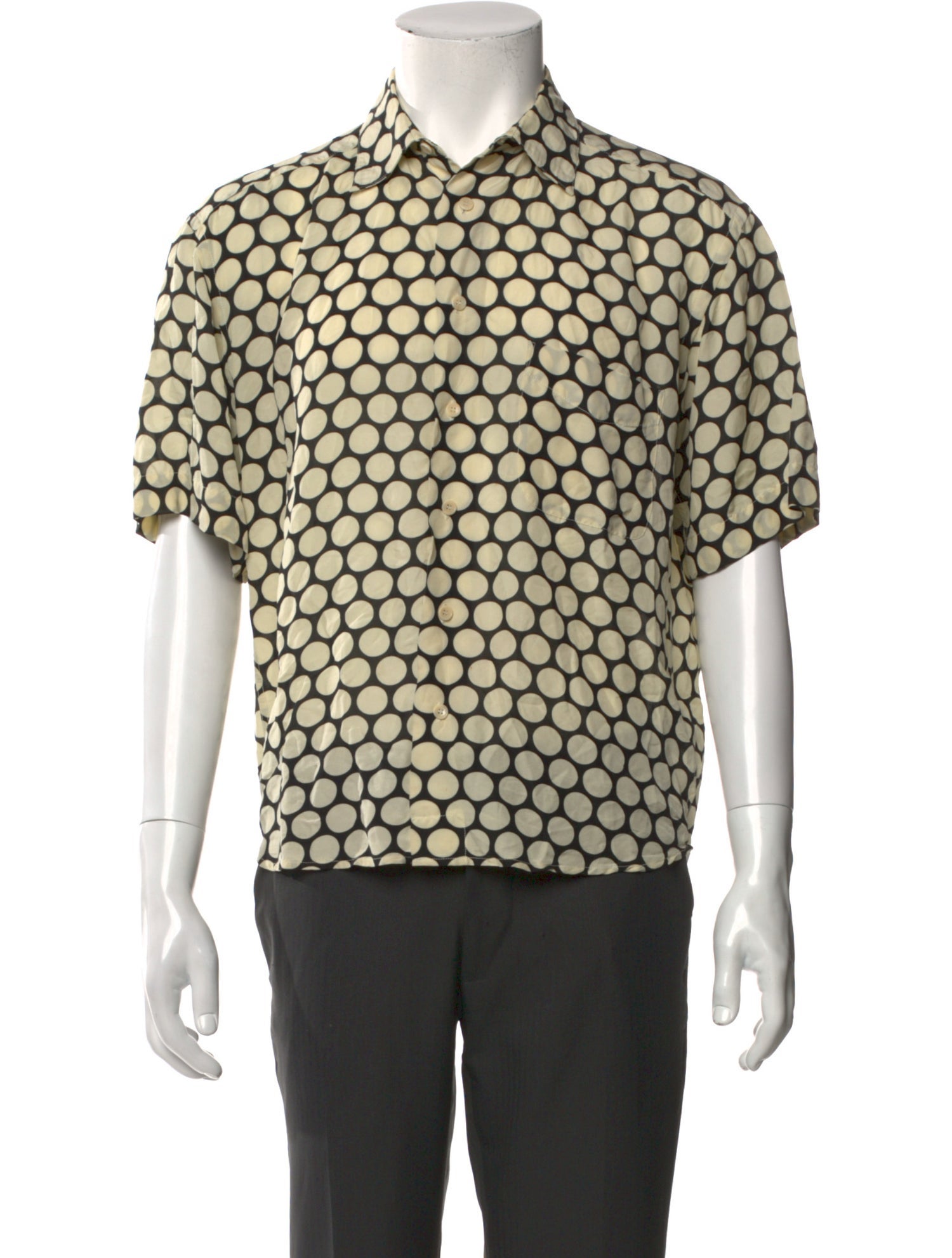 Sandro Polka Dot Print Short Sleeve Shirt
