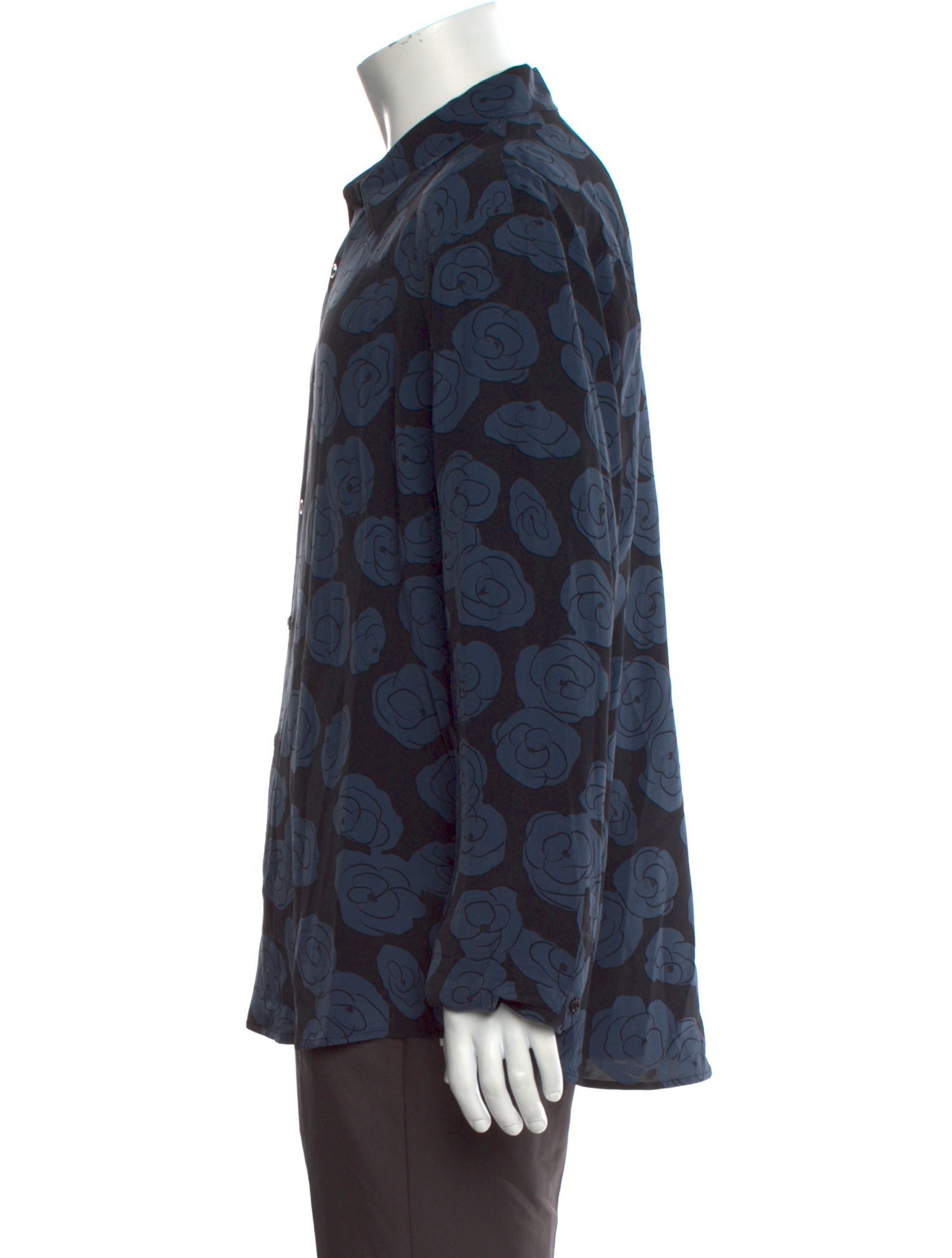 Sandro Printed Long Sleeve Shirt