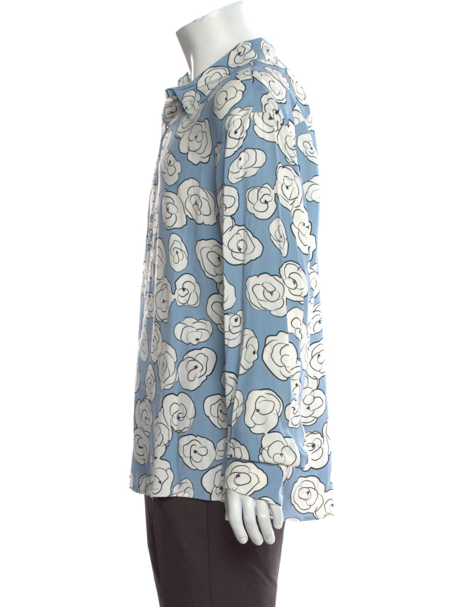 Sandro Floral Print Long Sleeve Shirt