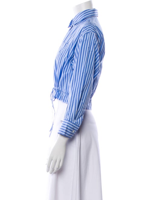 Sandro Striped Long Sleeve Crop Top