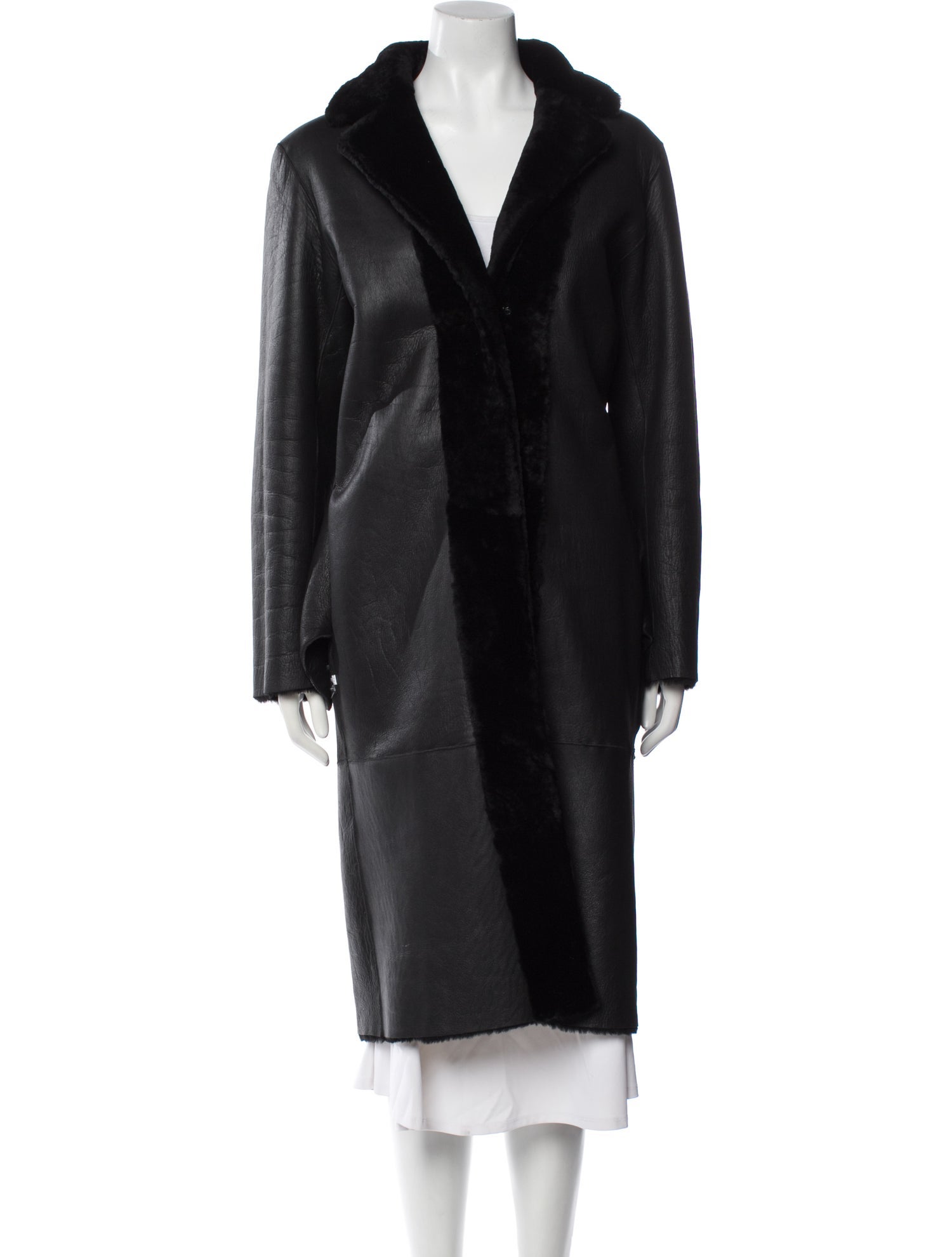 Sandro Wool Faux Fur Coat