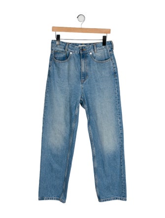 Sandro High-Rise Straight Leg Jeans