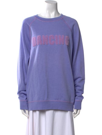 Sandro Graphic Print Crew Neck Sweatshirt