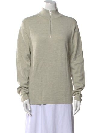 Sandro Wool Mock Neck Sweatshirt