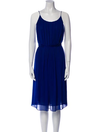 Sandro Scoop Neck Midi Length Dress