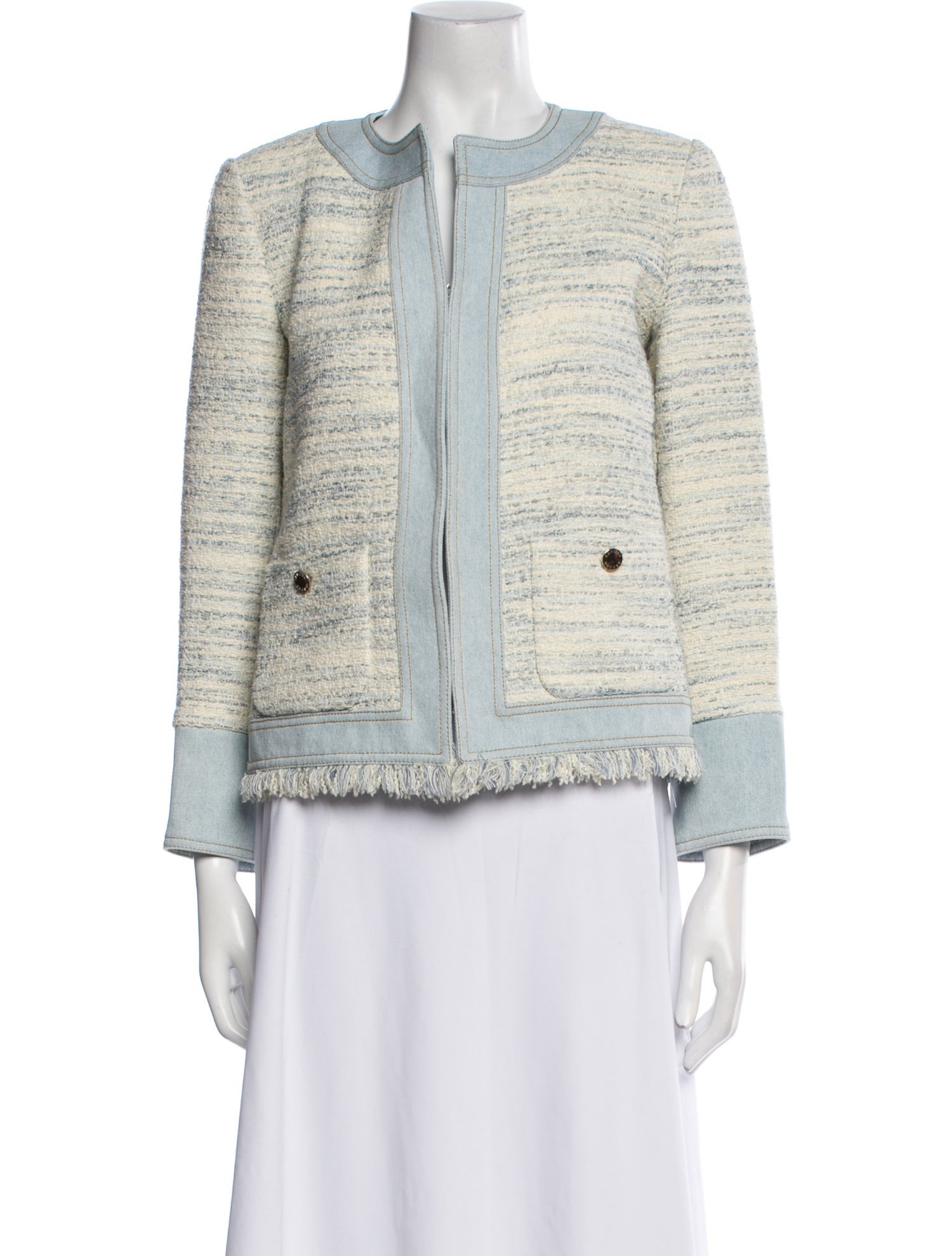 Sandro Tweed Tweed Pattern Evening Jacket