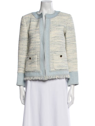 Sandro Tweed Tweed Pattern Evening Jacket