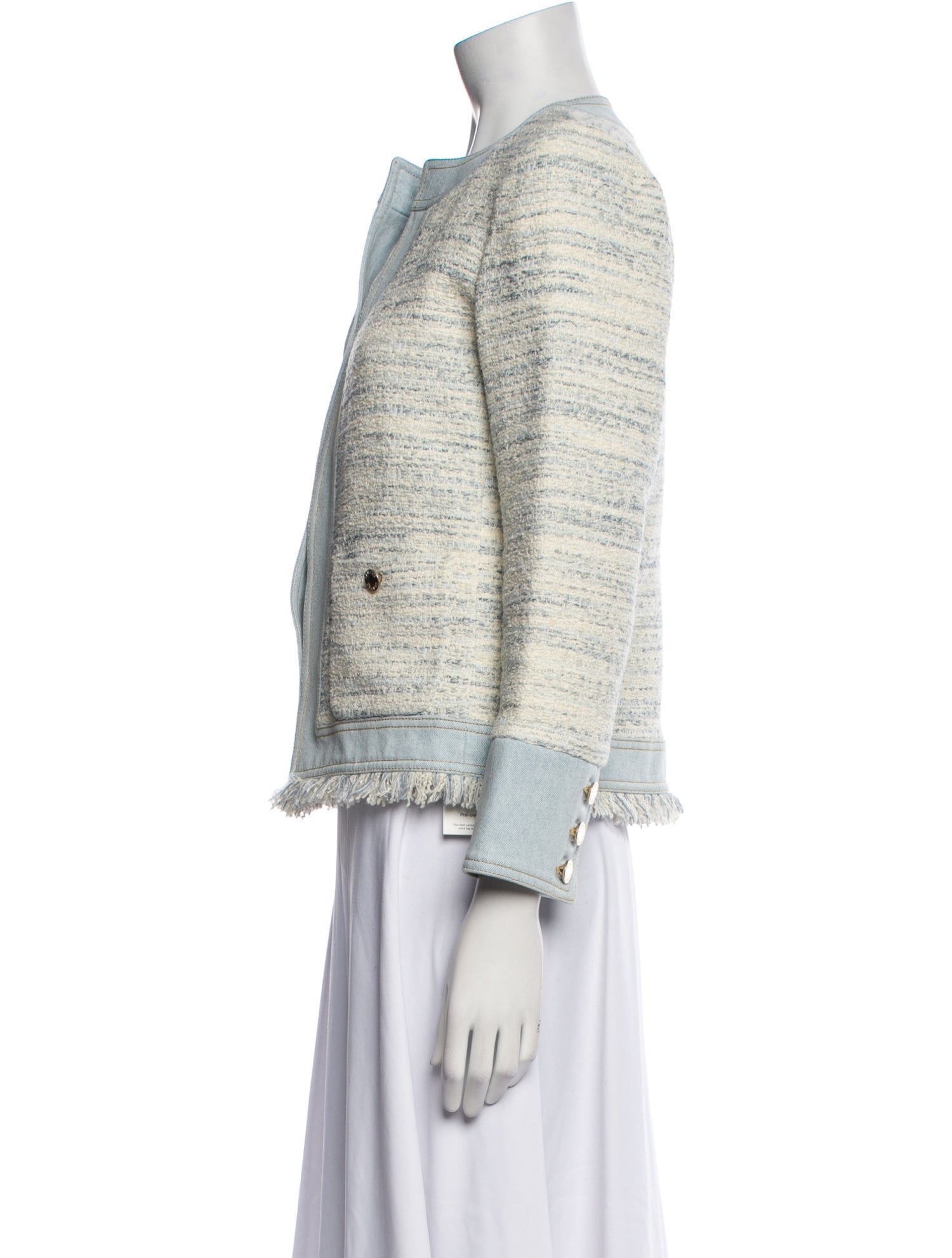 Sandro Tweed Tweed Pattern Evening Jacket