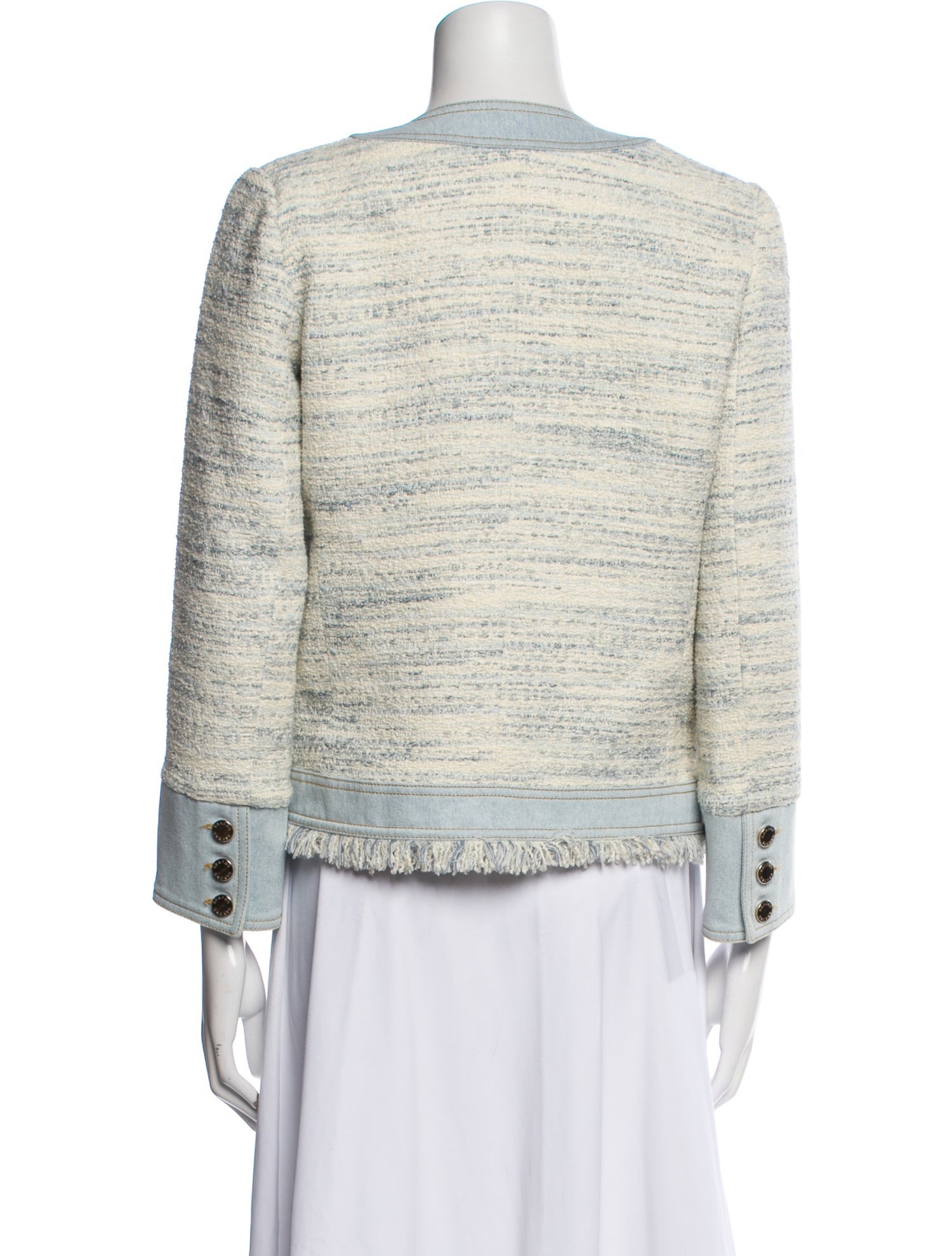 Sandro Tweed Tweed Pattern Evening Jacket