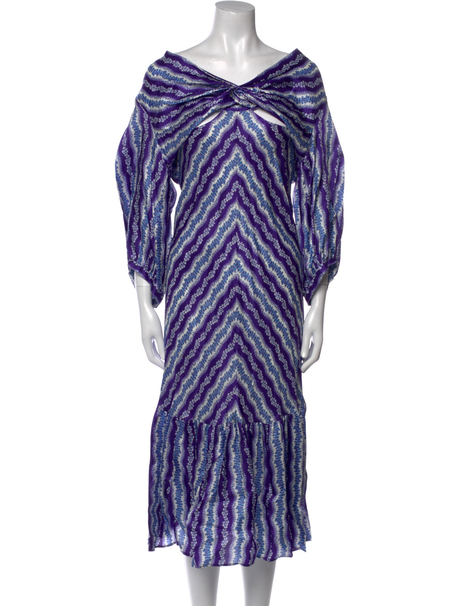 Sandro Printed Long Dress