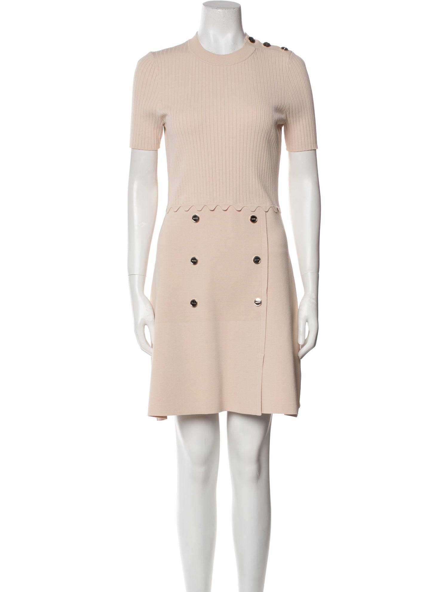 Sandro Crew Neck Mini Dress