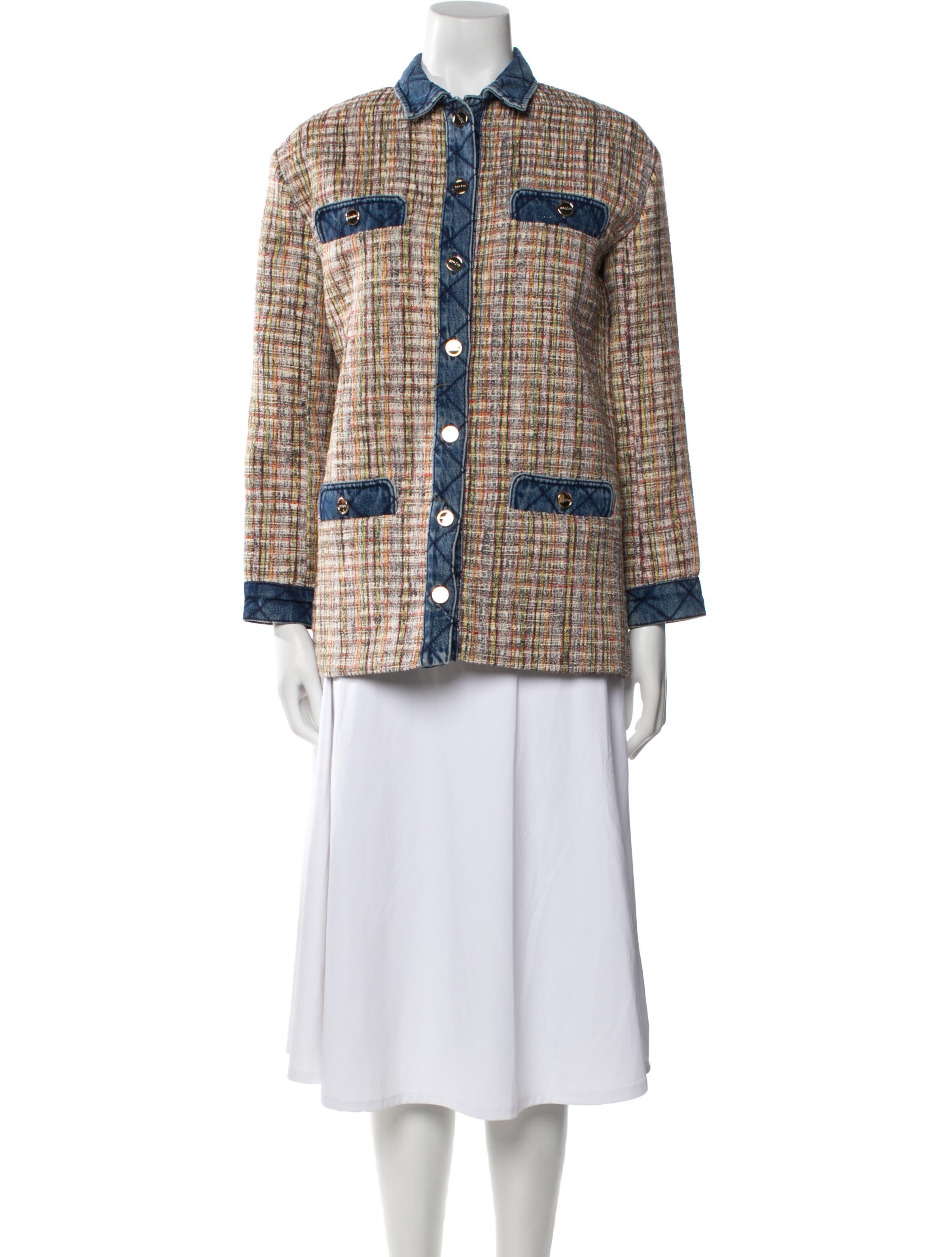Sandro Tweed Pattern Evening Jacket