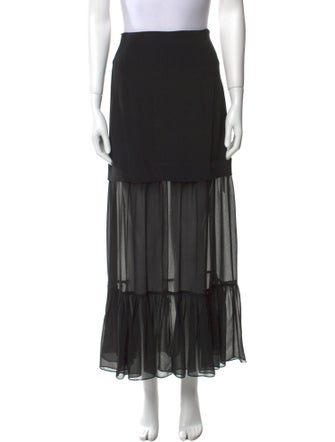 Sandro Ruffle Embellishment Midi Length Skirt