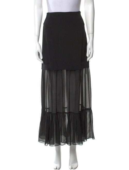 Sandro Ruffle Embellishment Midi Length Skirt