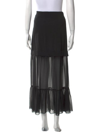 Sandro Ruffle Embellishment Midi Length Skirt