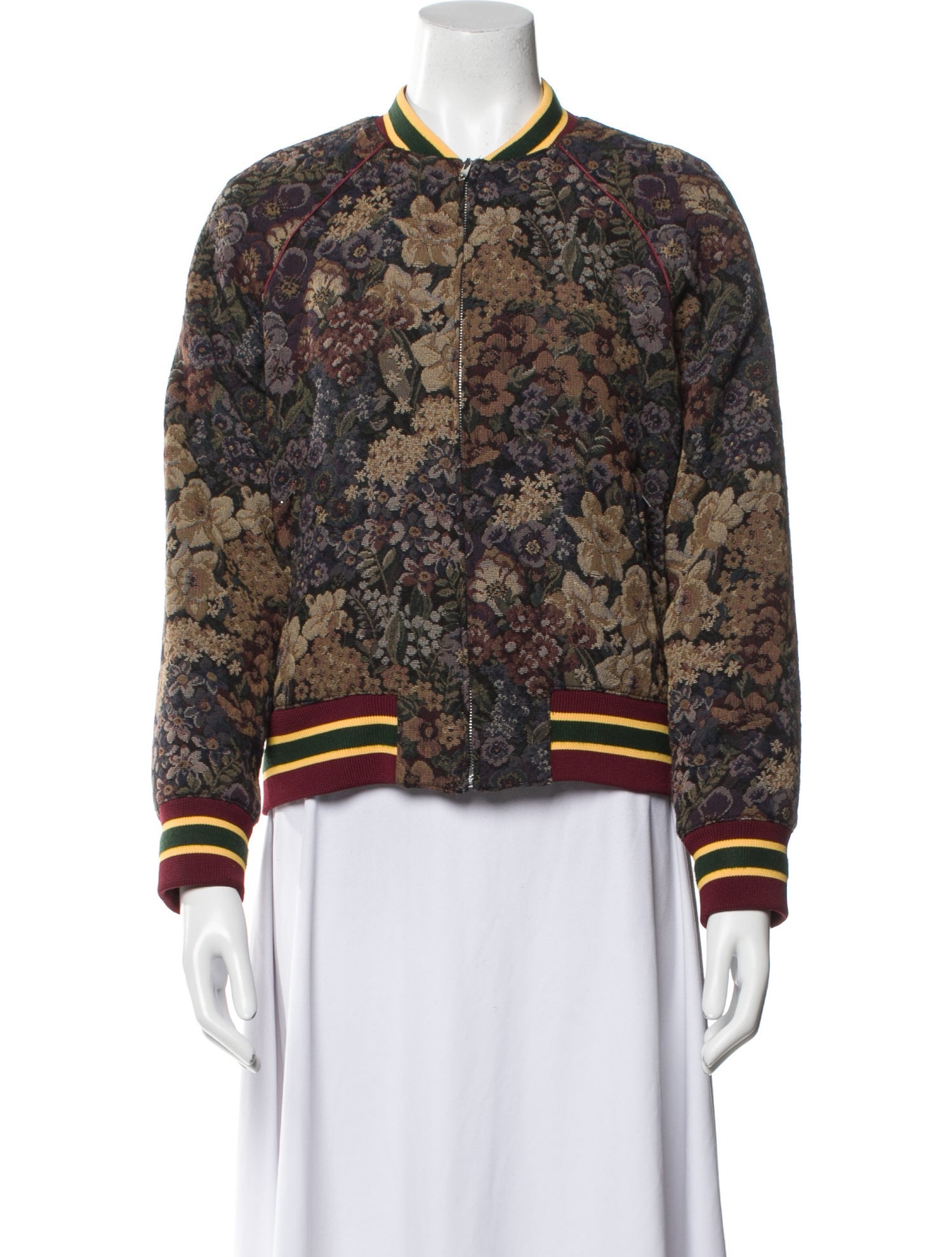 Sandro Floral Print Bomber Jacket