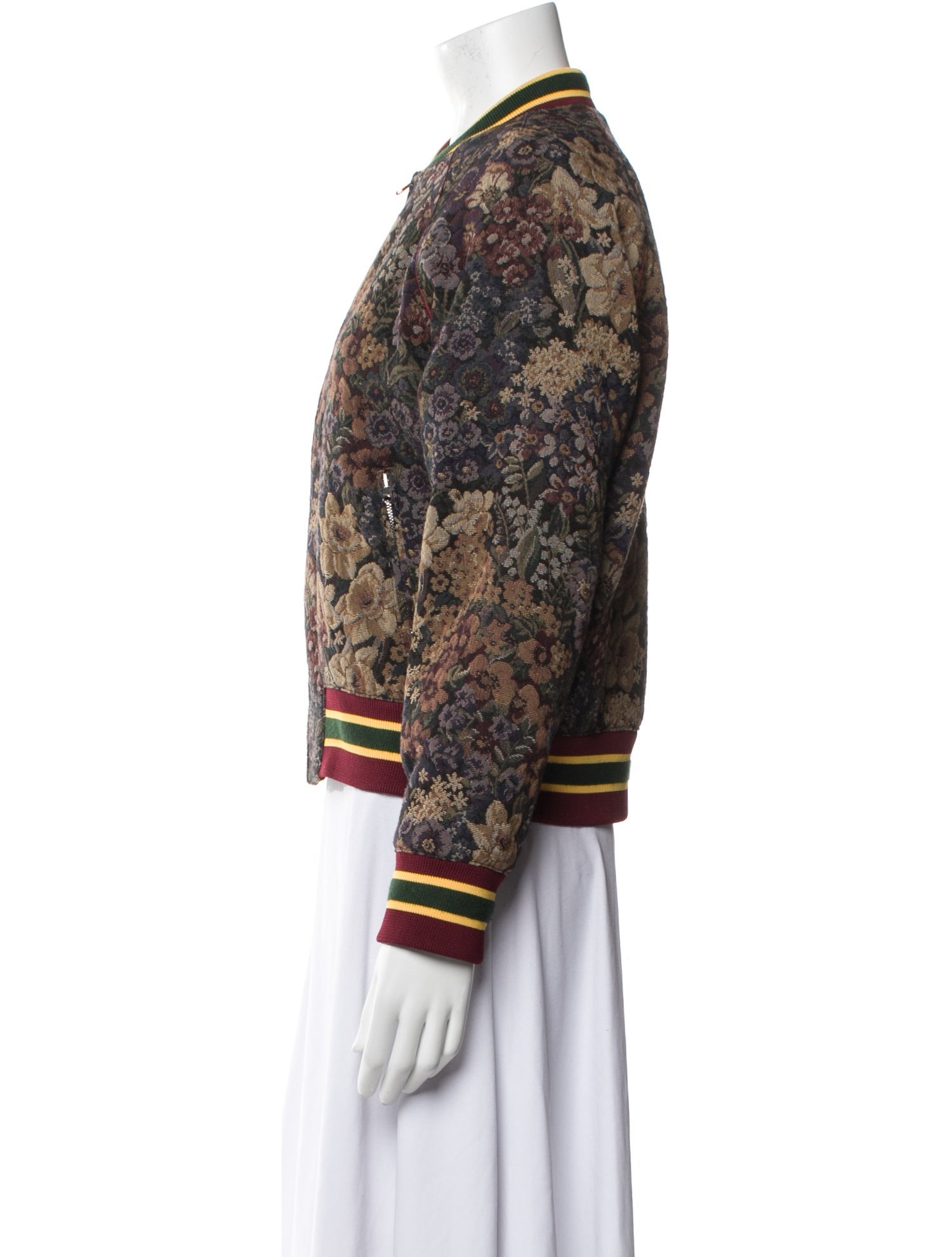 Sandro Floral Print Bomber Jacket