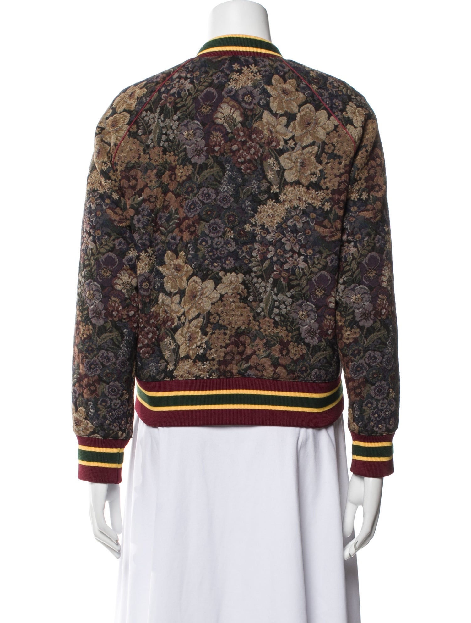 Sandro Floral Print Bomber Jacket