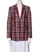 Sandro Plaid Print Blazer