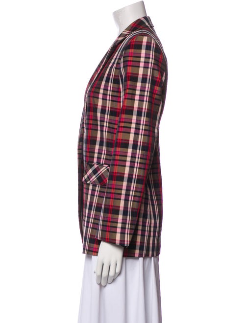 Sandro Plaid Print Blazer