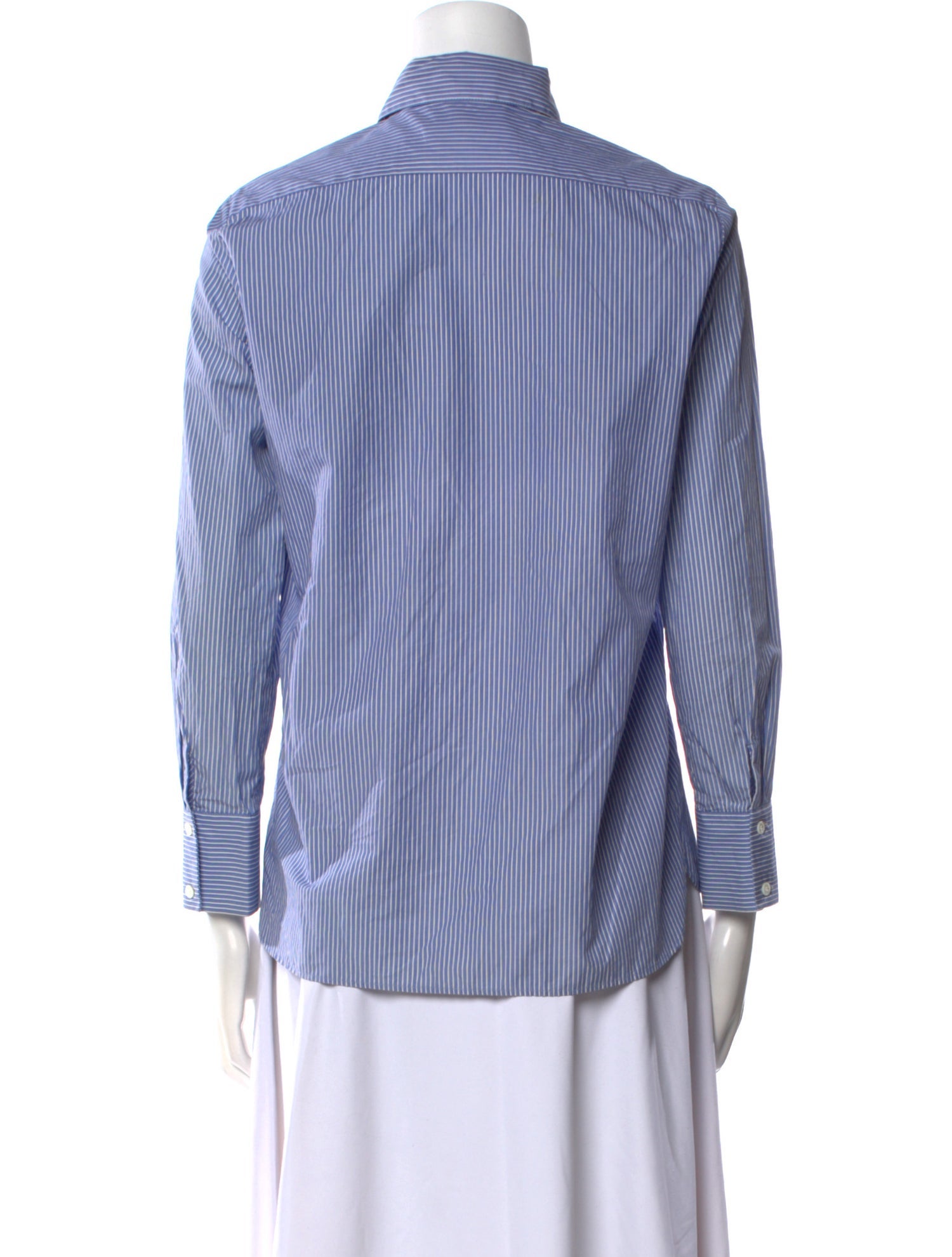 Sandro Striped Long Sleeve Button-Up Top