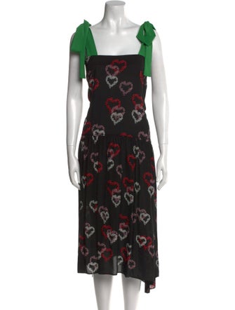 Sandro Floral Print Long Dress