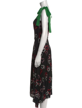 Sandro Floral Print Long Dress