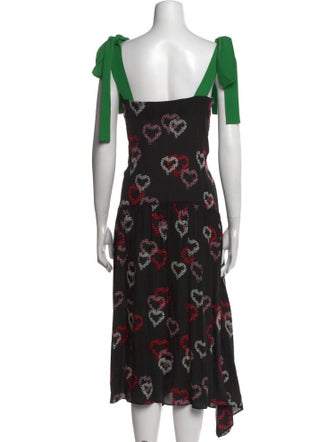 Sandro Floral Print Long Dress