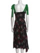 Sandro Floral Print Long Dress